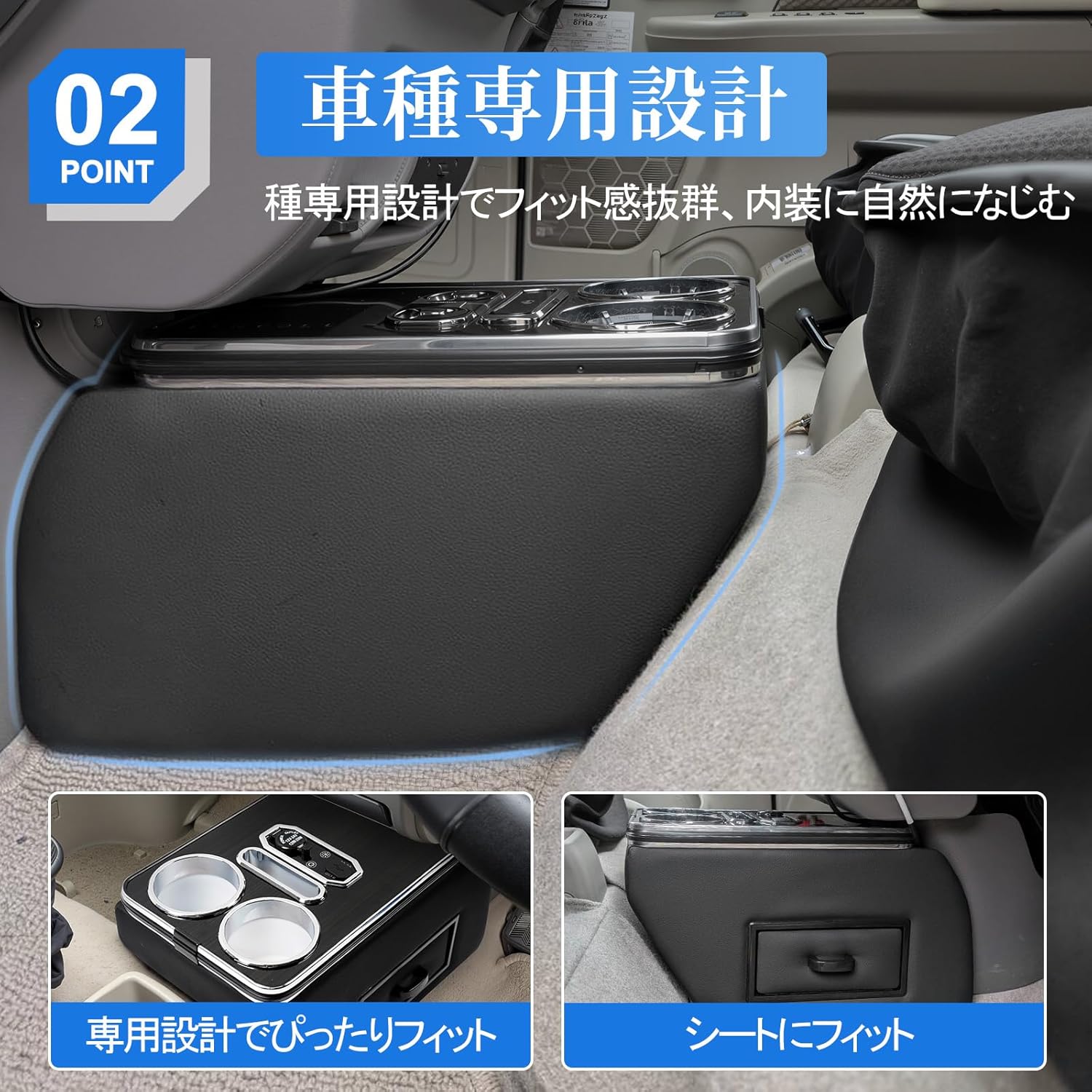 【12/4限定ポイント10倍】コンソールボックスエブリイバンDA17V専用設計スマートセンターコンソール内装パーツドリンクホルダー7色変換Type-CQC3.0USBポート付き小物収納大容量車用アクセサリー（エブリイワゴンDA17W/DA17V非対応）