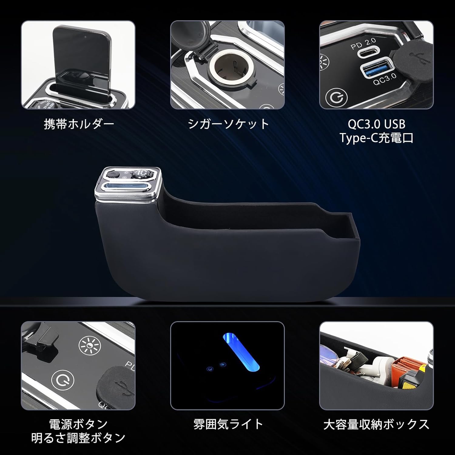 【9/2限定ポイント3倍】N-BOXJF5パーツコンソールボックス車収納カー用品カスタムパーツ内装N-BOXNBOXカスタムJF3JF4JF5JF6